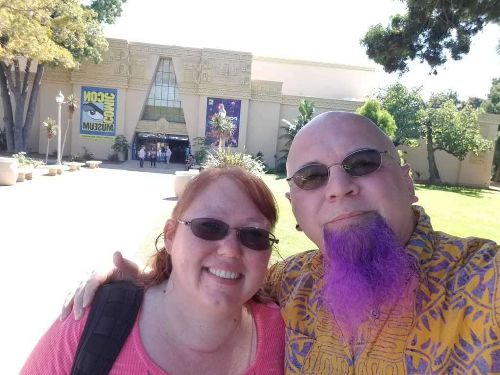 Aj and Jenn selfie at Comic-Con Museum